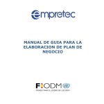 Manual de guía para la elaboración de plan de negocio
